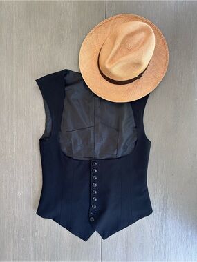 Women’s Vintage Black Old Fashion Waistcoat Vest
